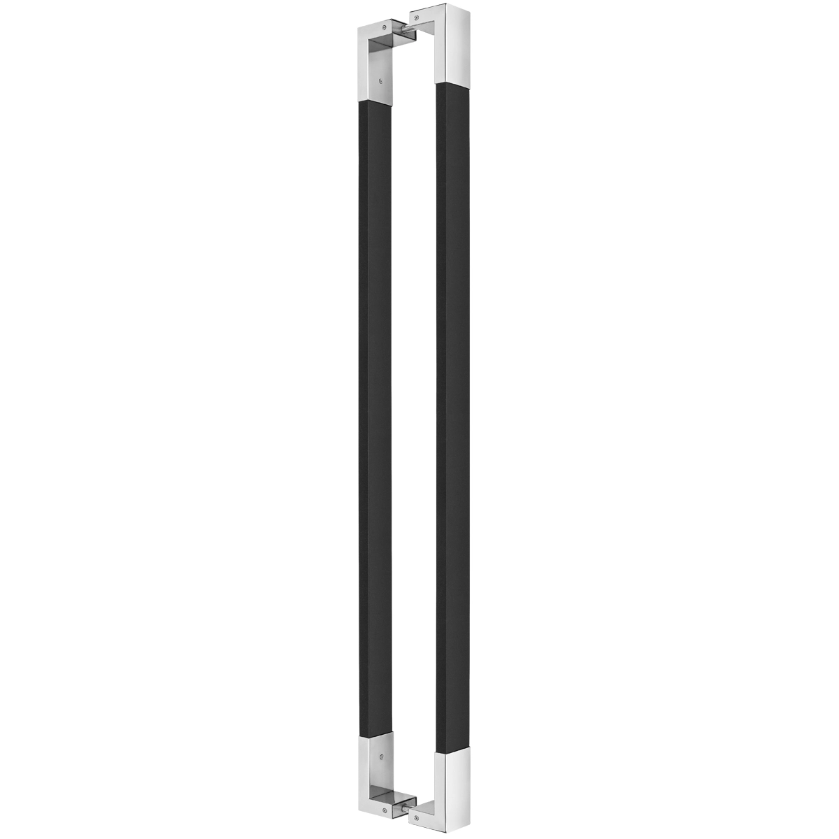 Puxador Porta De Madeira Ou Vidro 50mm X 20mm - Preto Text / Polido - 1020mm X 1000mm