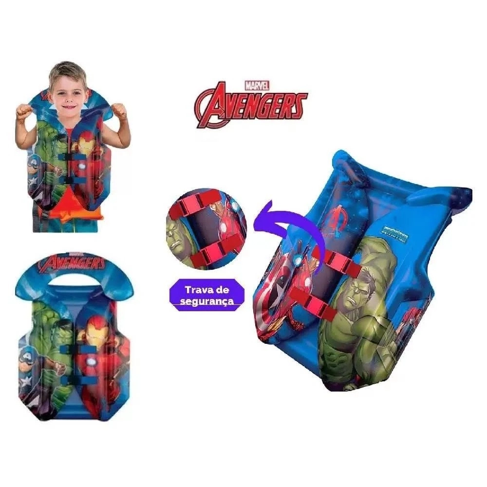Colete Infantil Avengers 43x35cm Dyin 207 Etilux