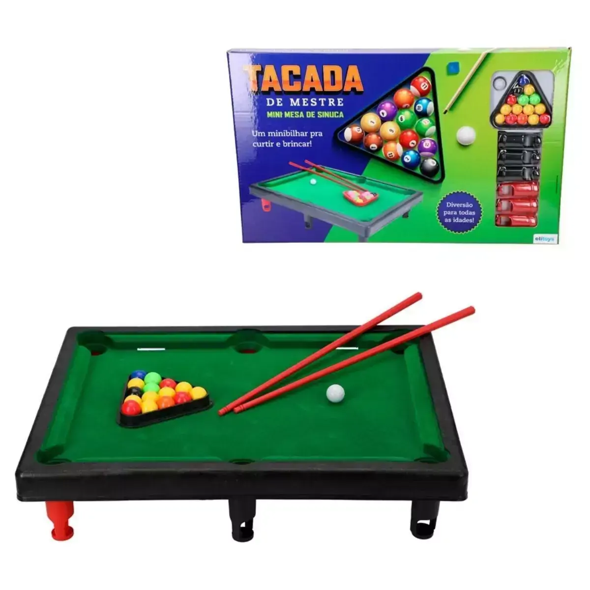 MINI MESA DE SINUCA BILHAR SNOOKER PORTATIL JOGO BRINQUEDO