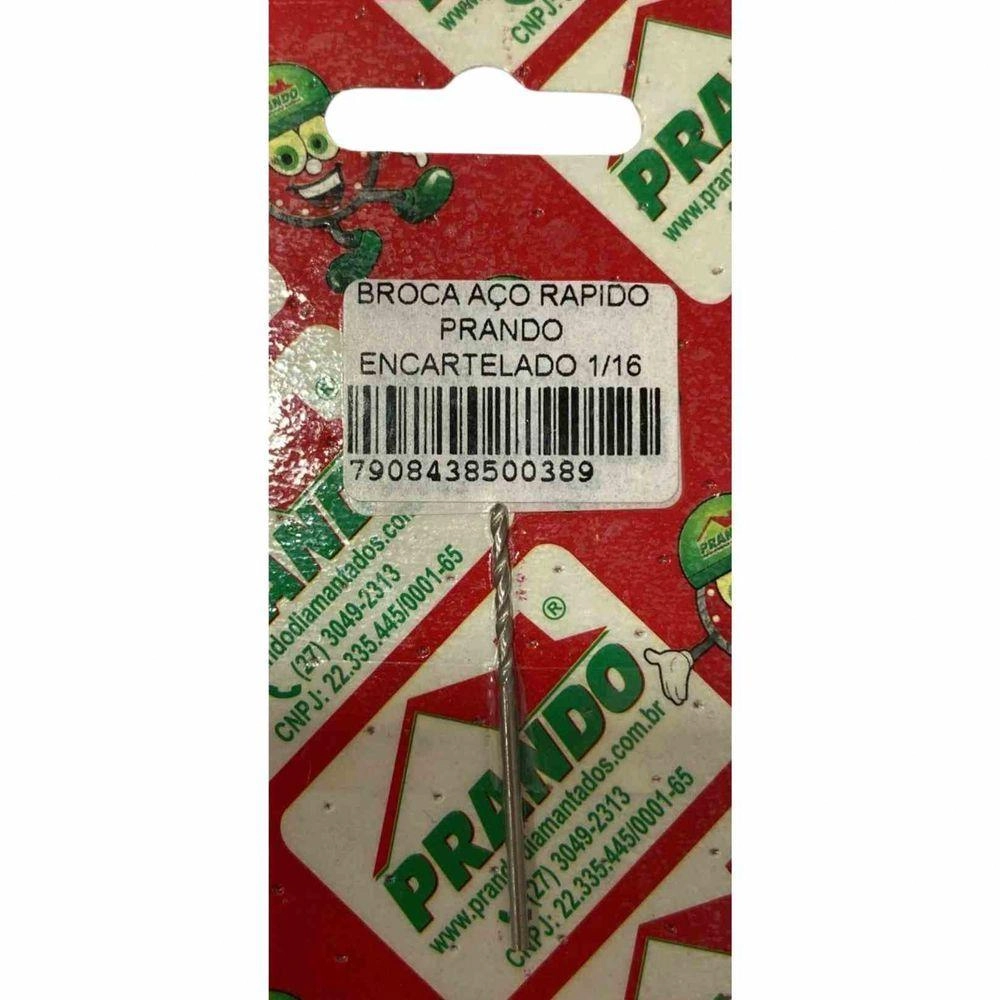 Broca Aço Rápido Prando 1/16
