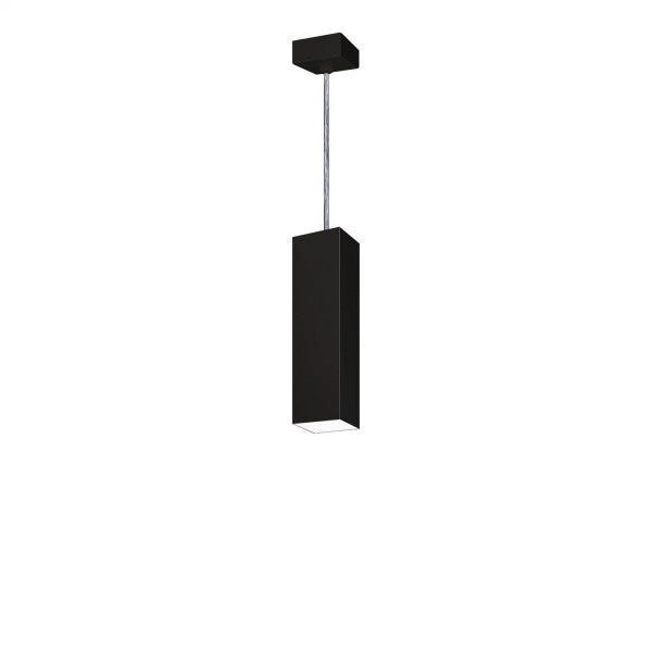 Pendente Viena Quadrado 30cm Woods Preto Micro