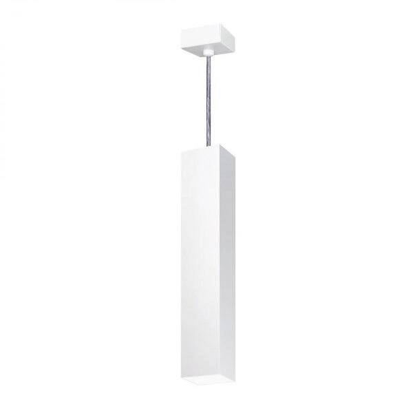 Pendente Viena Quadrado 45cm Woods Branco Brilho