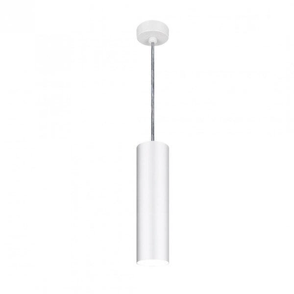 Pendente Viena Tubo 30cm Woods Branco Brilho