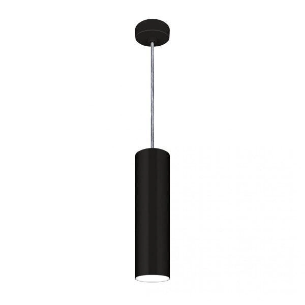 Pendente Viena Tubo 30cm Woods Preto Micro