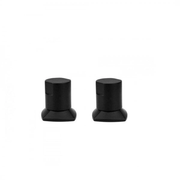 Kit 2 Acabamentos Registro C-44 Água Quente/fria Black Ducon Metais Preto Fosco