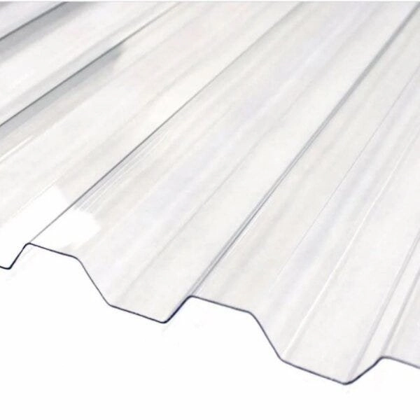 Telha Policarbonato Anti Uv Transparente 244x99cm 0.7mm Grega Ajover Transparente
