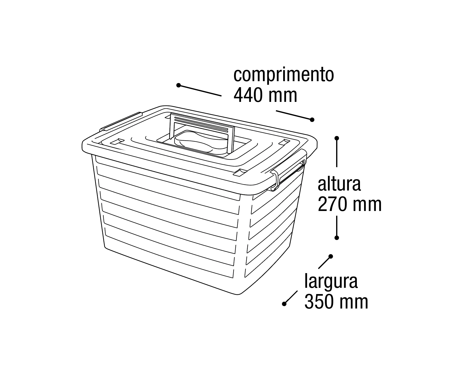 Container Organizador 30 Lts Primeira Moagem
