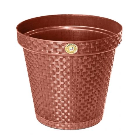 Vaso Redondo Rattan Terracota 10l 25821 Arqplast