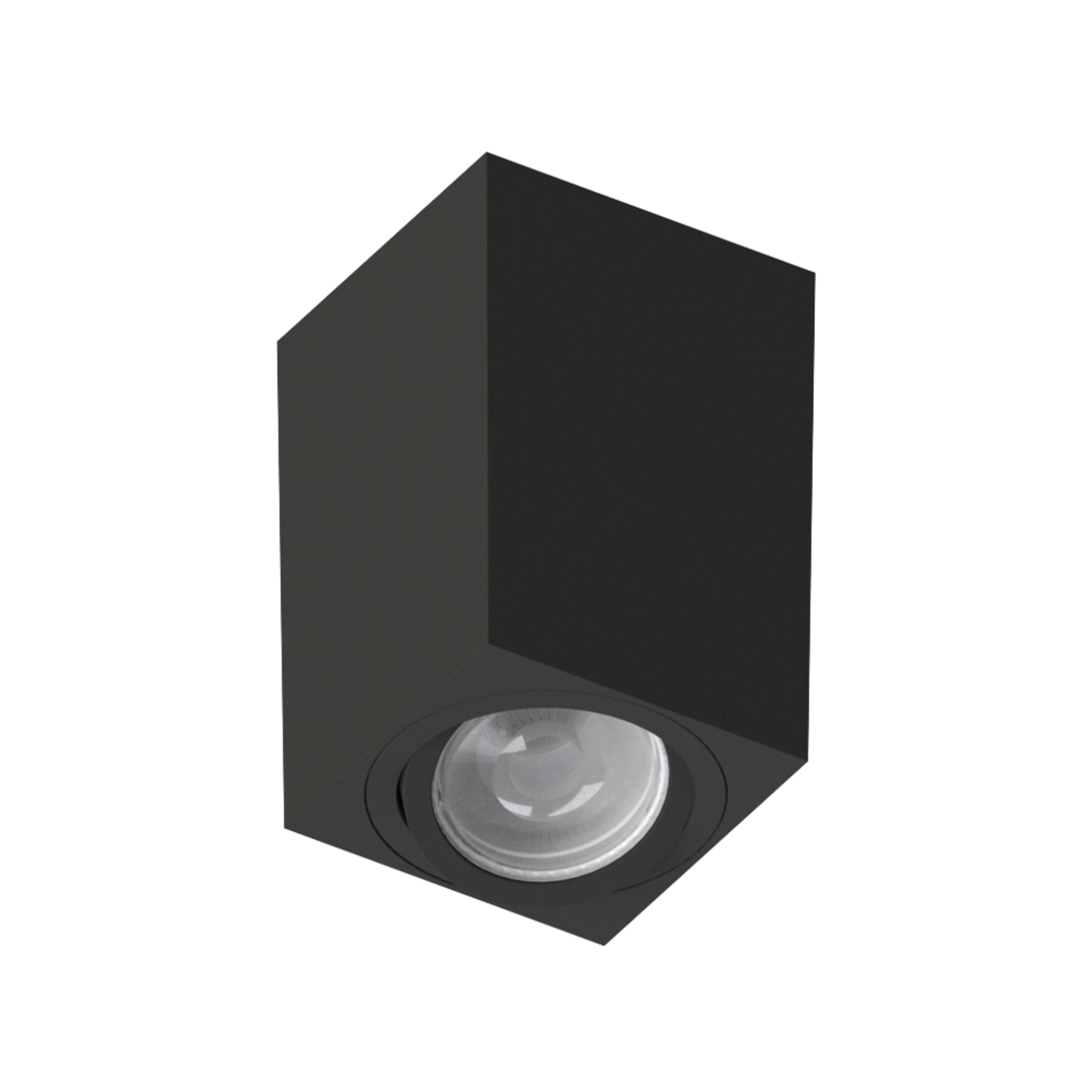 Spot de Sobrepor Quadrado Preto Tower Dicroica Save Energy