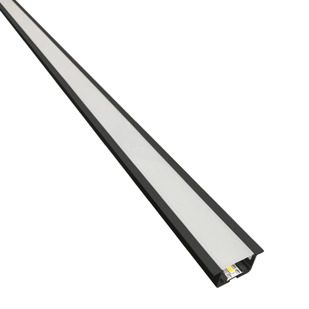 Perfil De Led De Embutir Save Energy Lls Flex Ii 1 Metro Led 5700k Preto {$observacao_cor}