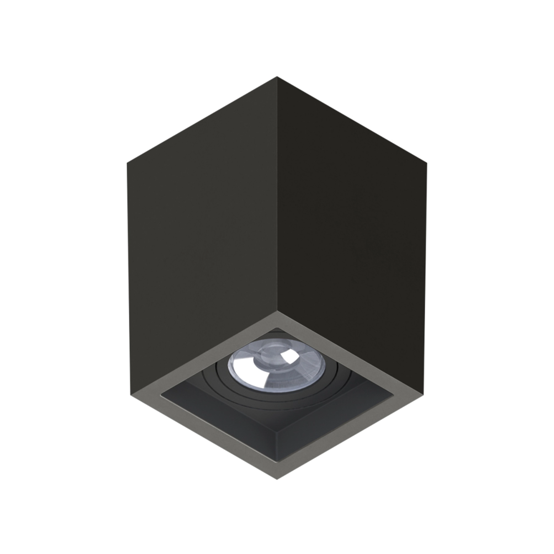 Spot de Sobrepor Quadrado Preto Boxit Dicroica Save Energy