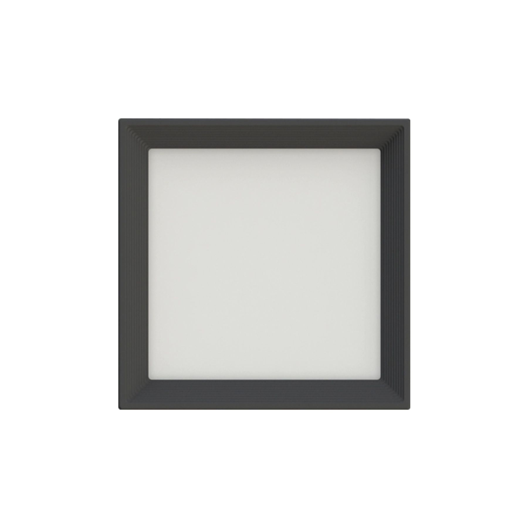 Painel de Led Sobrepor Quadrado Luz Amarela 25W Save Energy 5x30x30cm Preto Bivolt