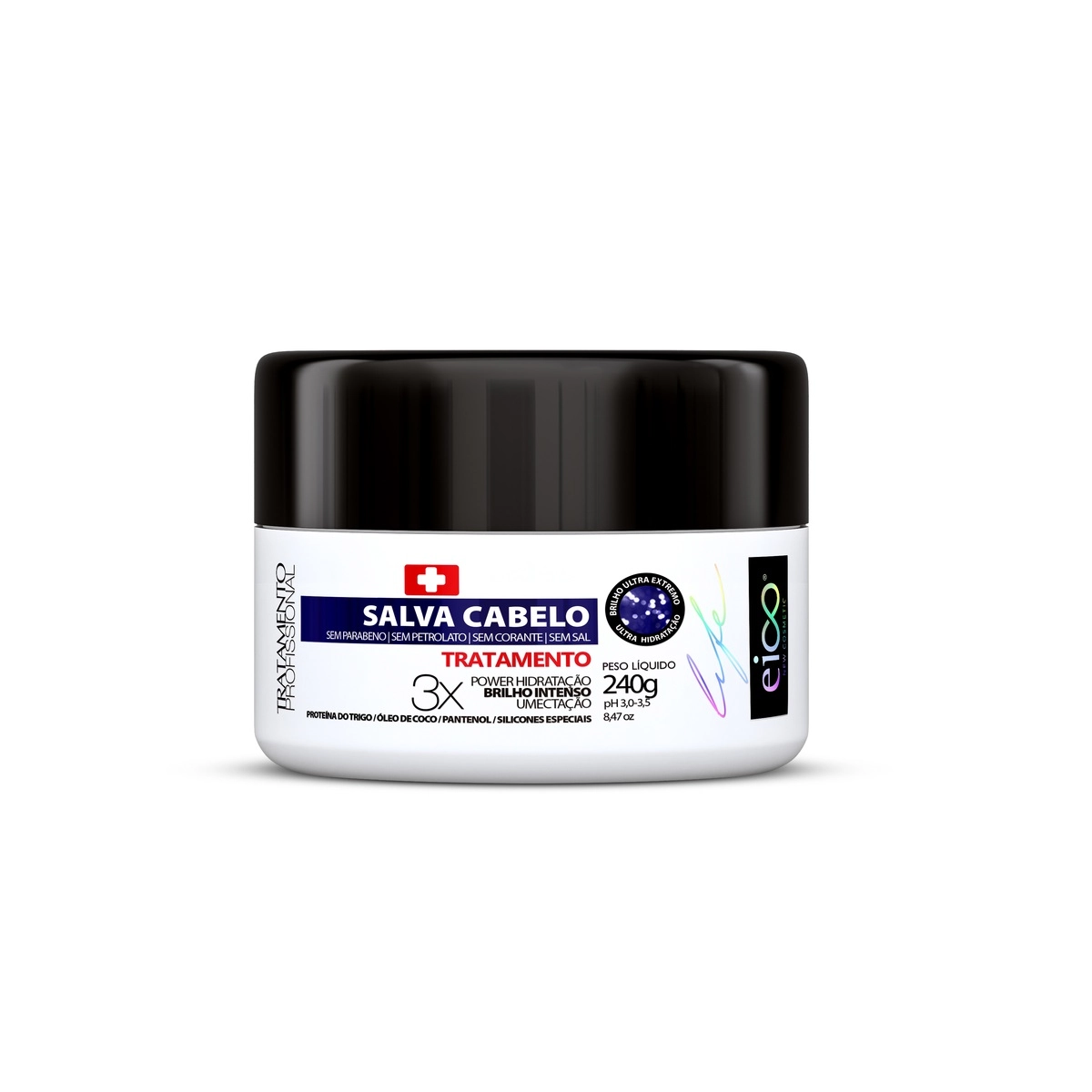 Creme/mascara Tratamento Eico Life Salva Cabelo 240g