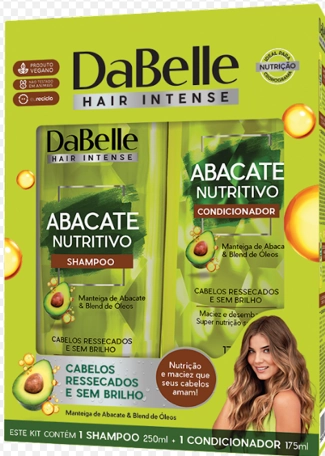 Kit Dabelle Sh 250ml Cond 200ml Abacate Nutritivo 1un