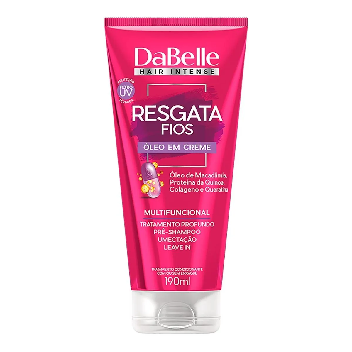 óleo Em Creme Multifuncional Dabelle Hair Intense Resgata Fios Bisnaga 190ml