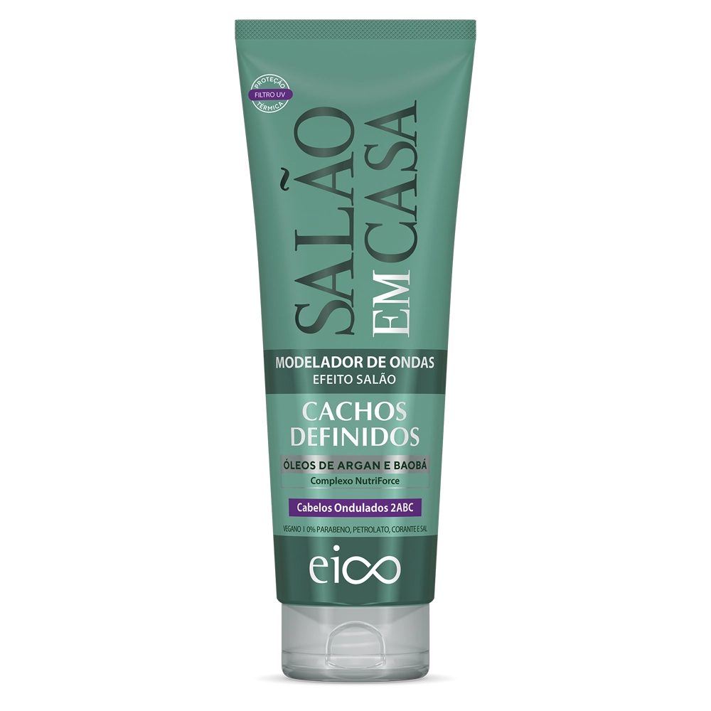 Modelador De Ondas 2a 2b 2c Eico Salão Em Casa Cachos Definidos Bisnaga 250ml