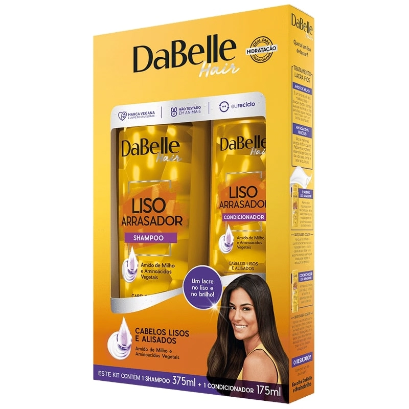 Kit Dabelle Sh Cond Liso Arrasador 2x550ml