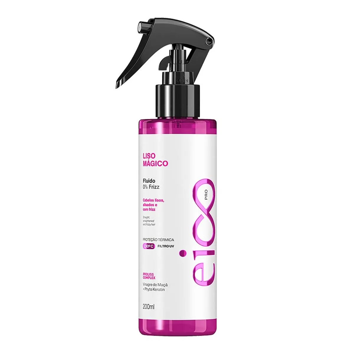 Fluido Eico Pro Liso Mágico Frasco 200ml Borrifador