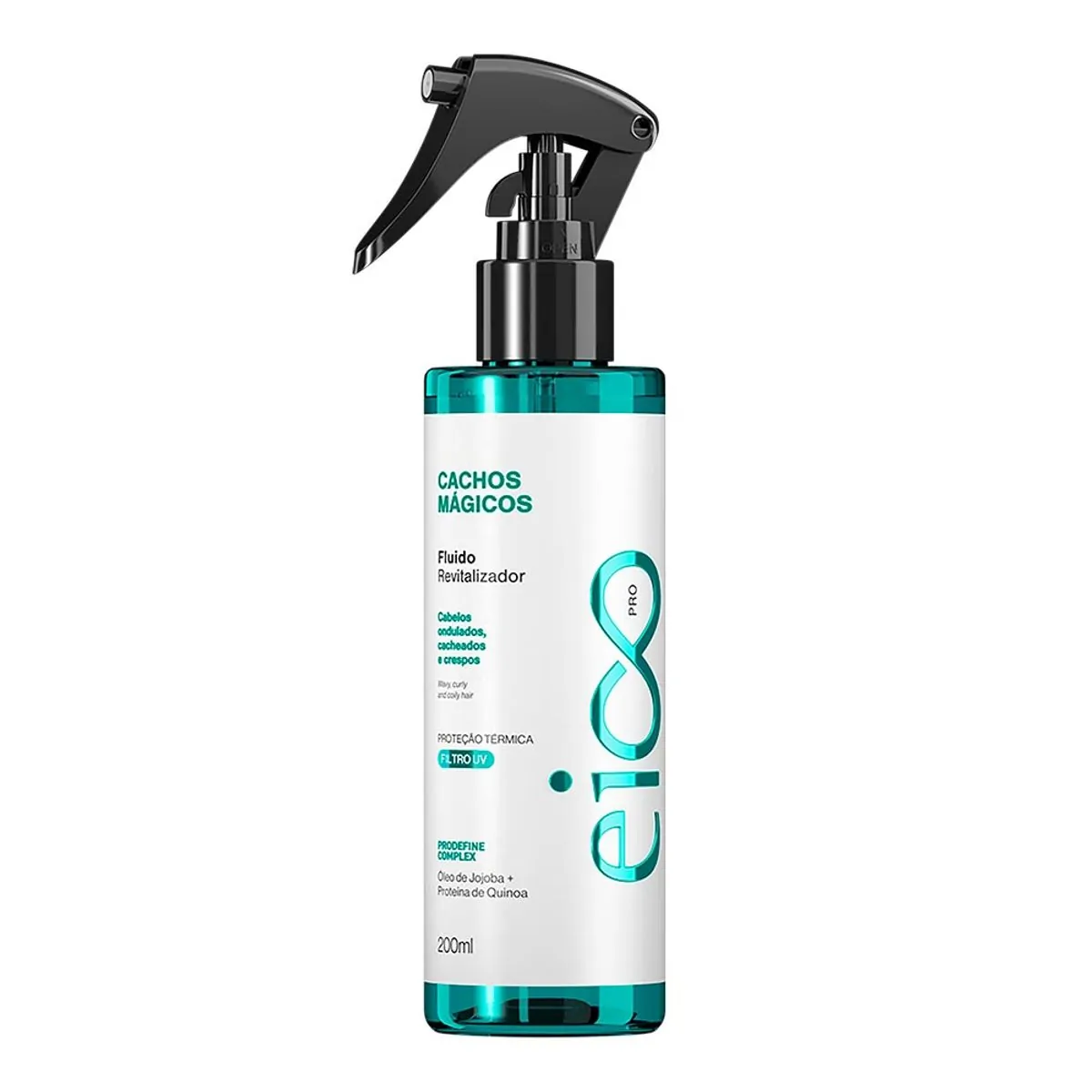 Fluido Revitalizador Eico Pro Cachos Mágicos Frasco 200ml Borrifador