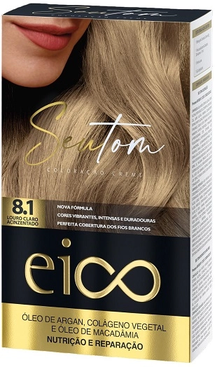 Tint Eico Seu Tom Kit 8.1 Louro Claro Acinzentado