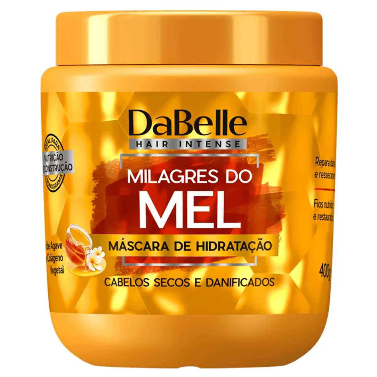 Máscara De Hidratação Dabelle Hair Intense Milagres Do Mel Pote 400g