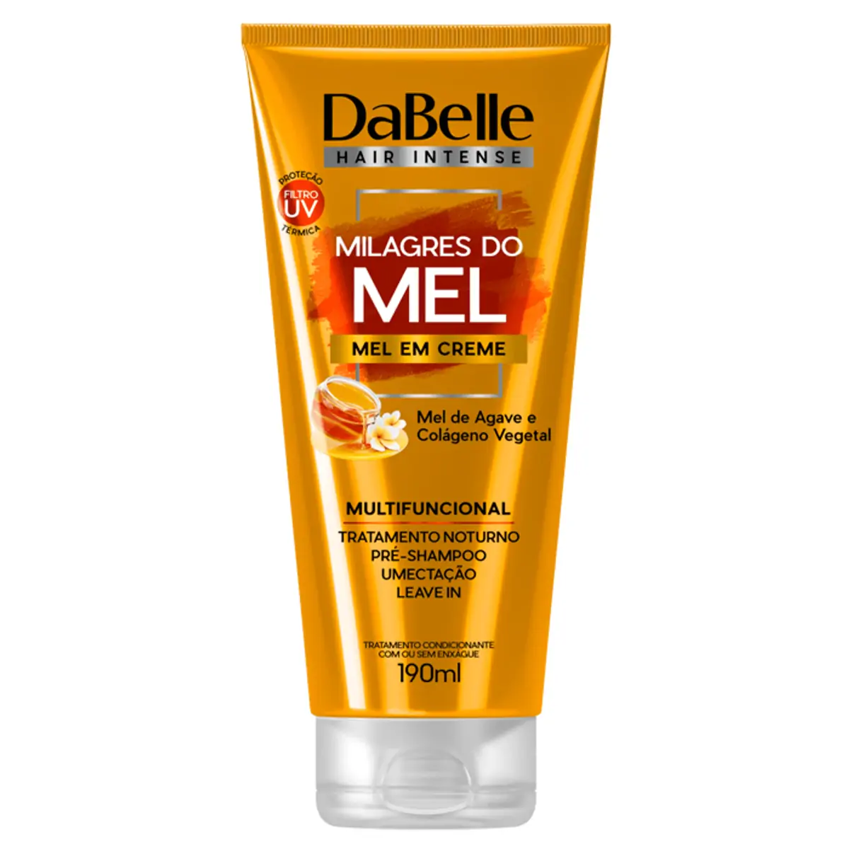 Mel Em Creme Multifuncional Dabelle Hair Intense Milagres Do Mel Bisnaga 190ml