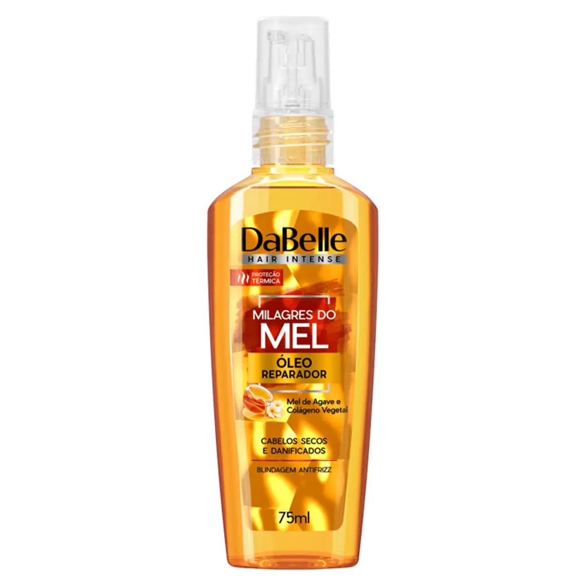 óleo Reparador Dabelle Hair Intense Milagres Do Mel Frasco 75ml Pump