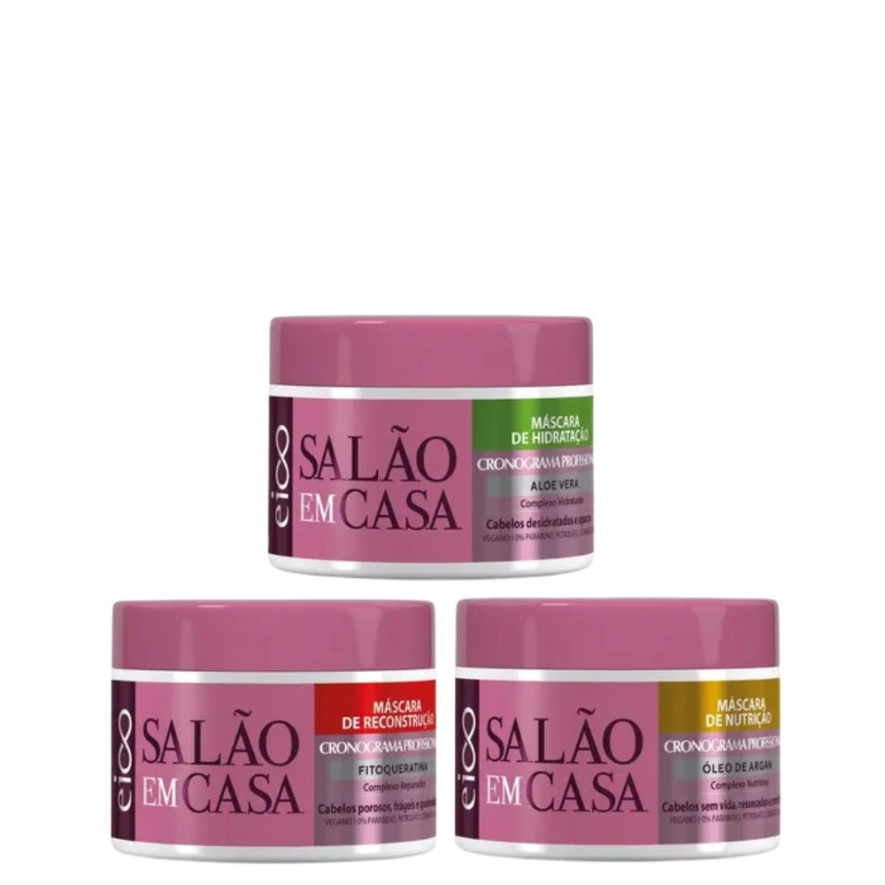 Kit Eico C/3 Masc Salao Em Casa Crono Prof 810g