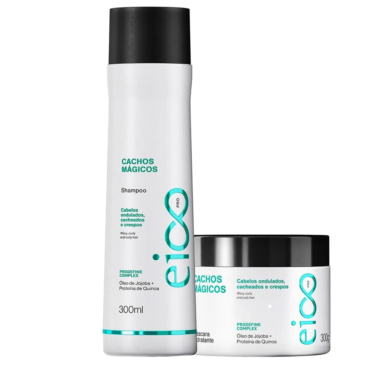 Kit Pro Eico Cachos Mágicos Shp 300ml Máscara 300g
