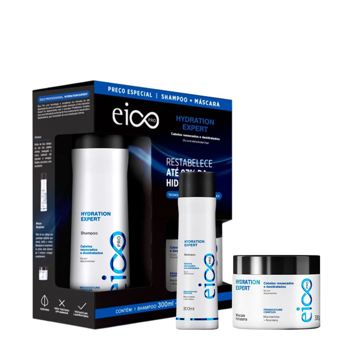 Kit Pro Eico Hydration Expert Shp 300ml Máscara 300g