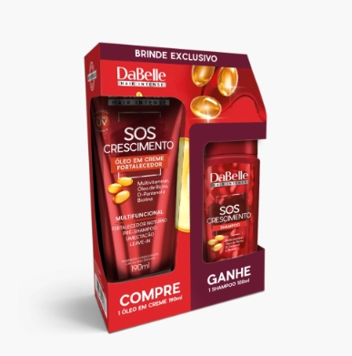 Kit Dabelle Sh 100ml Oleo Em Creme 190ml Sos Crescimento