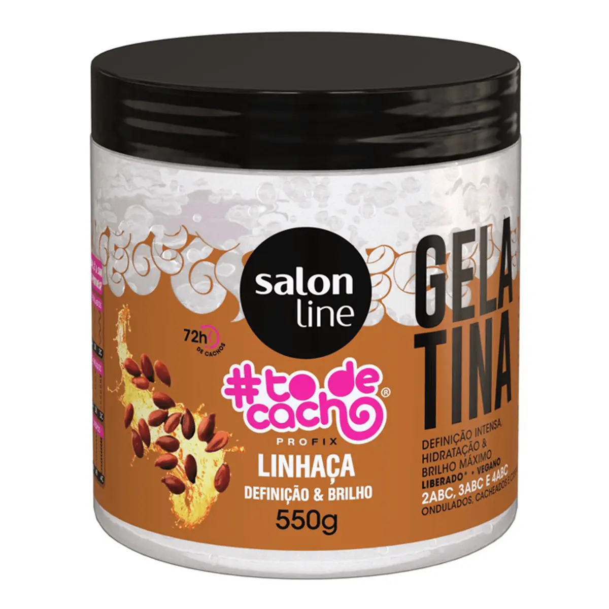 Gelatina Salon Line To De Cachos Linhaça 550g
