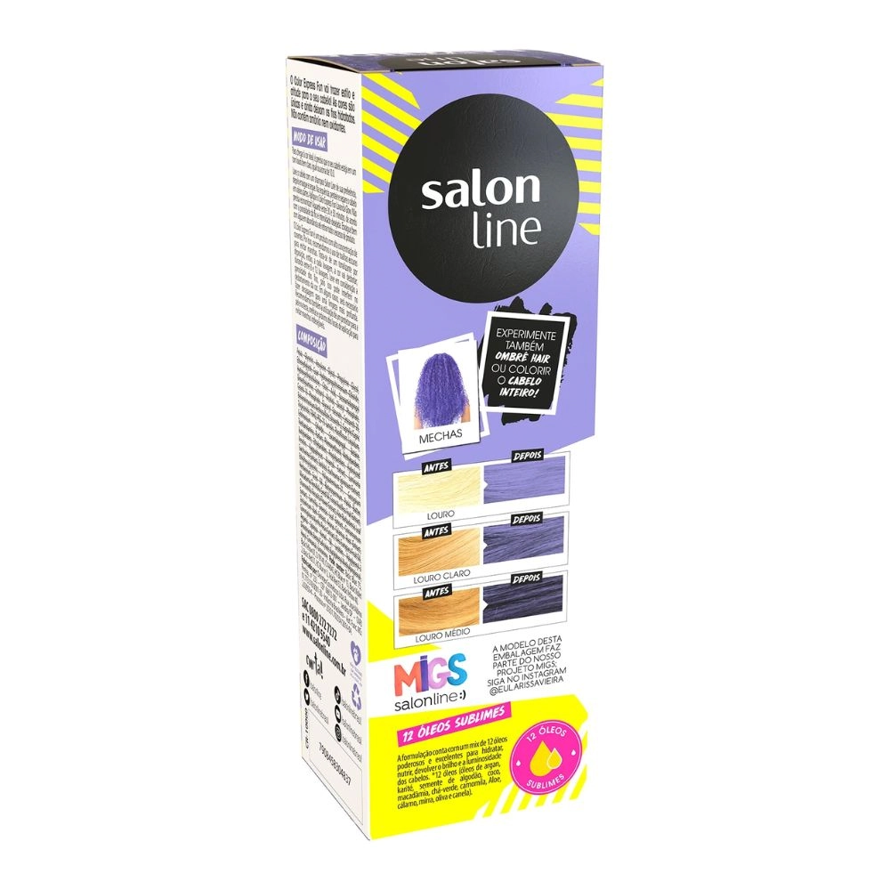 Kit Tonalizante Color Express Fun Salon Line Lavanda Secrets 100ml