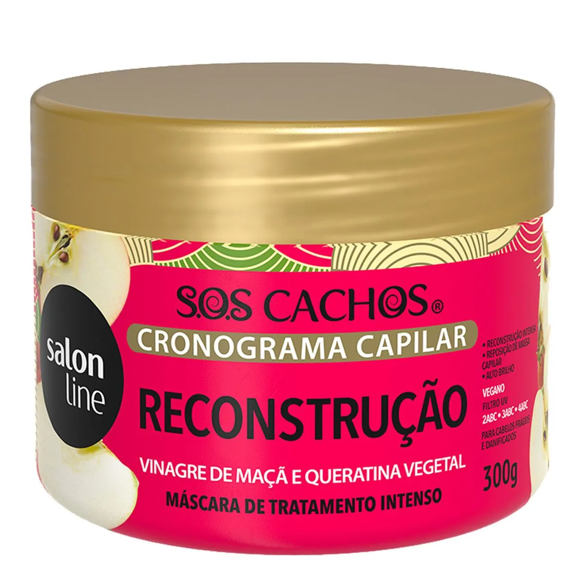 Salon Line SOS Cachos Cronograma Capilar Reconstrução 300g