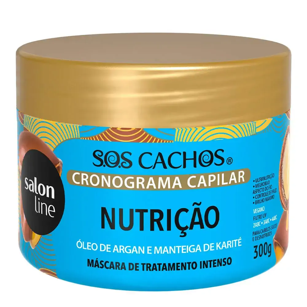 Salon Line SOS Cachos Cronograma Capilar Nutrição 300g
