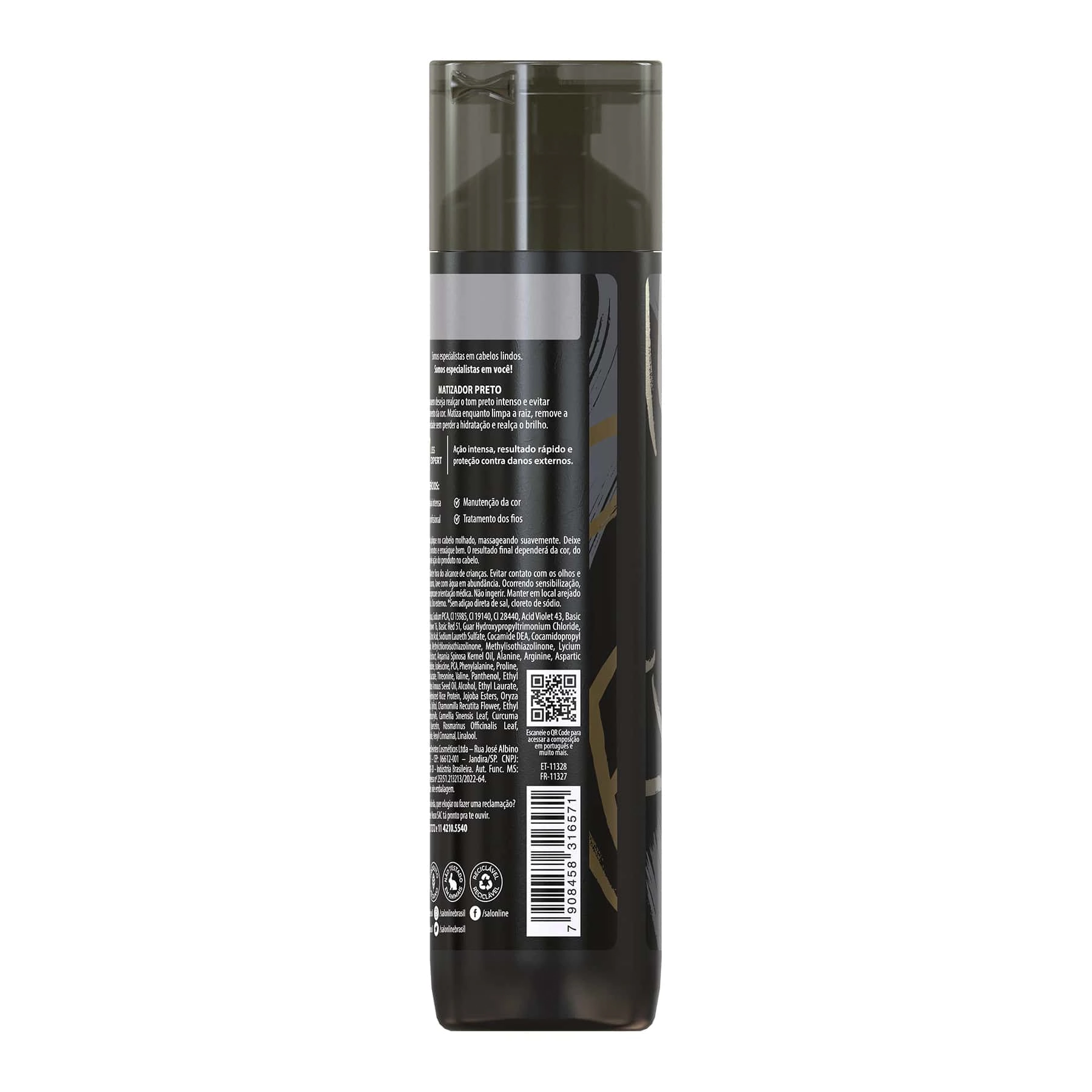 Salon Line Meu Liso Sh Matiz 300ml Preto