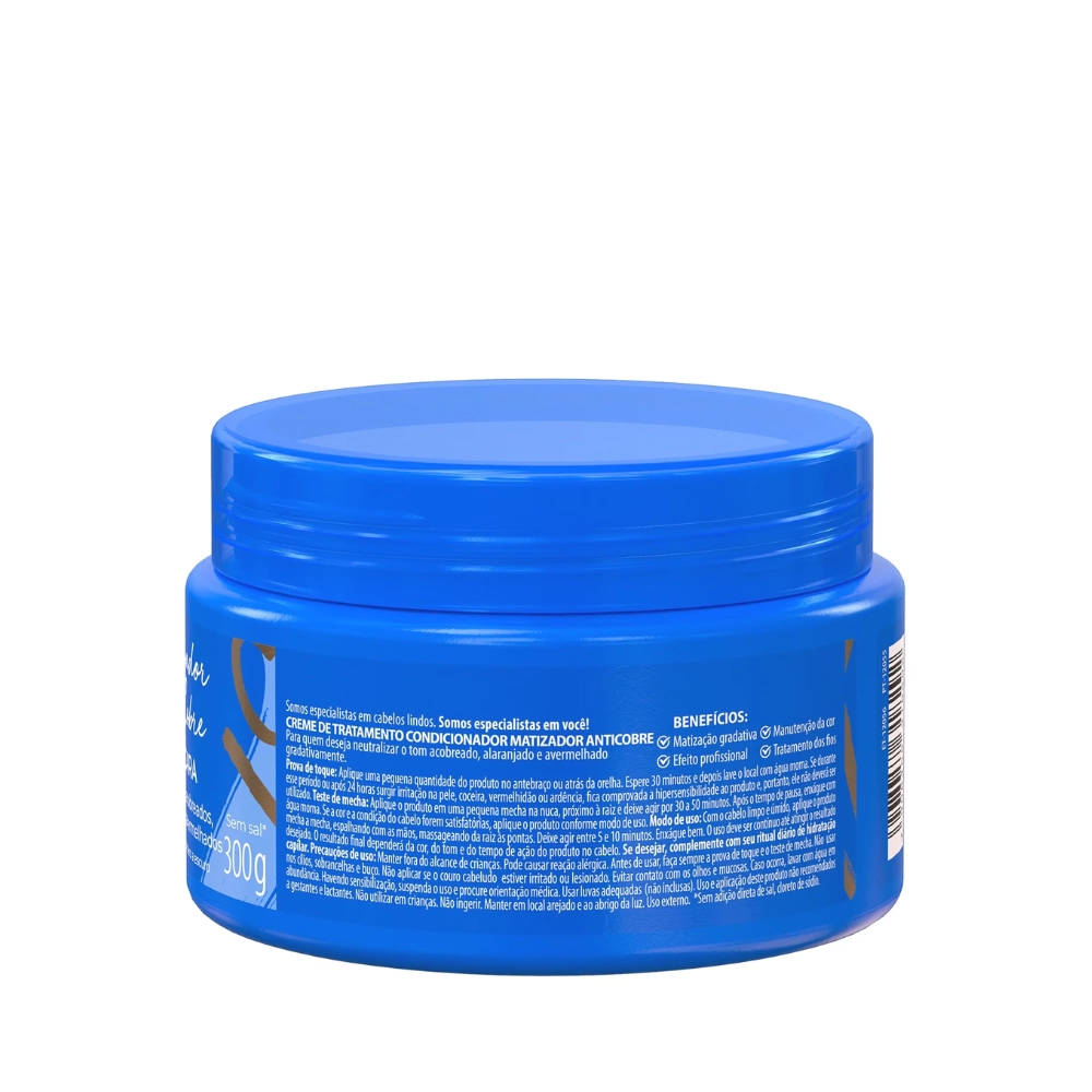 Mas Cap S Line Meu Liso 300ml Matizante Anticobre