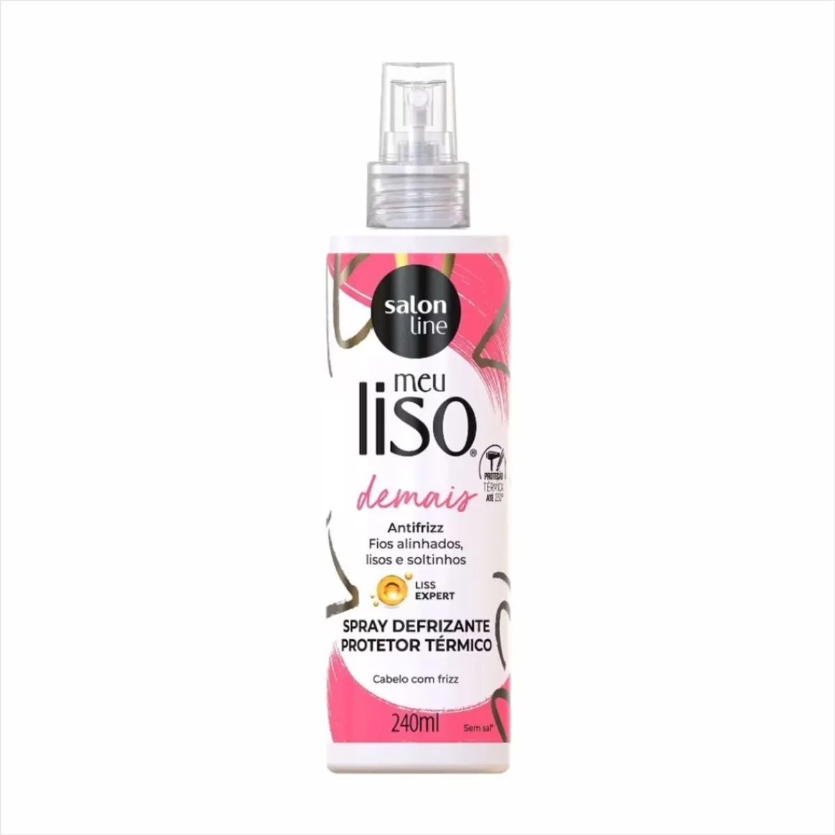 Spray Defrizante Prot Termico S Line Meu Liso 240ml Condicionador Demais