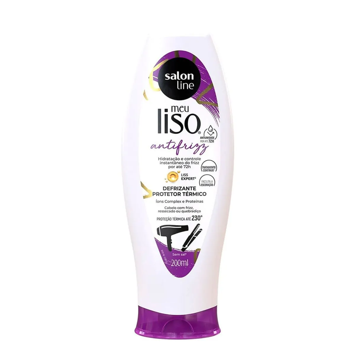Defriz S Line Meu Liso 200ml Prot Term Condicionador Antifrizz