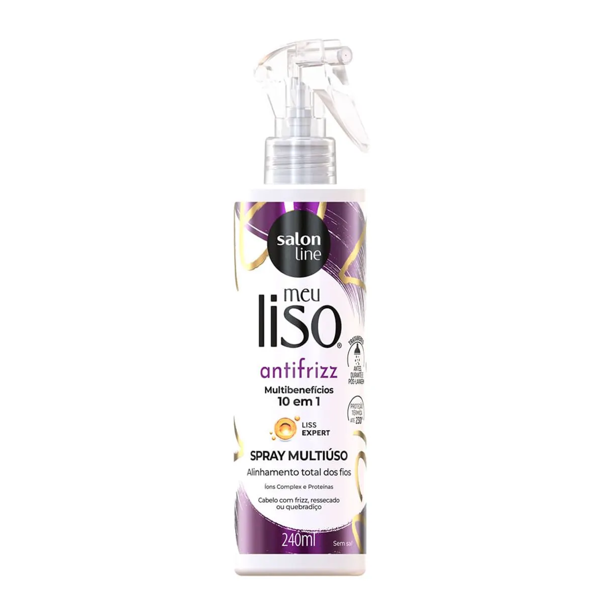 Spray S Line Meu Liso 240ml Multiuso 10 Em 1 Antifrizz