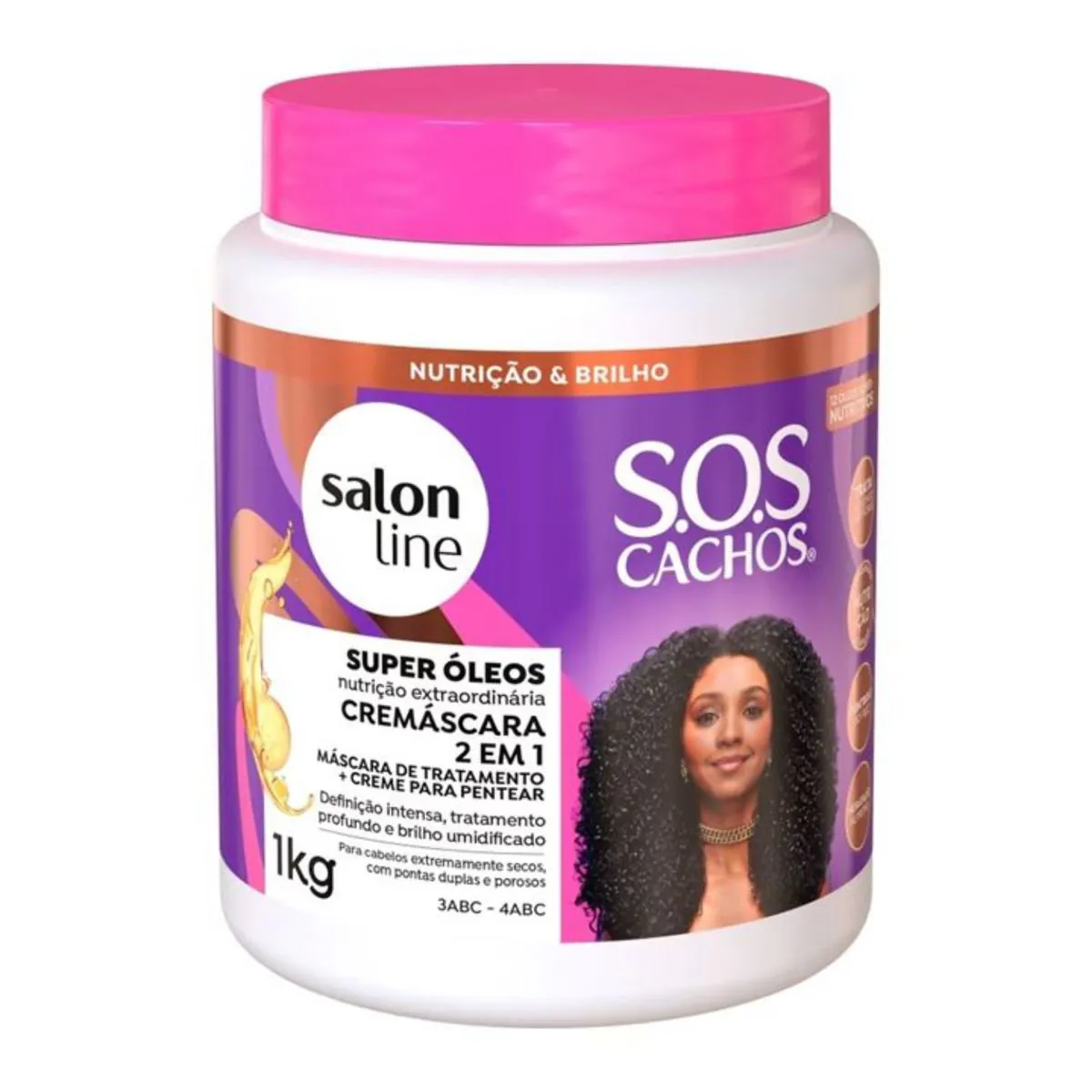 Salon Line Sos Cachos Cr Pentear 1000g Super Oleos