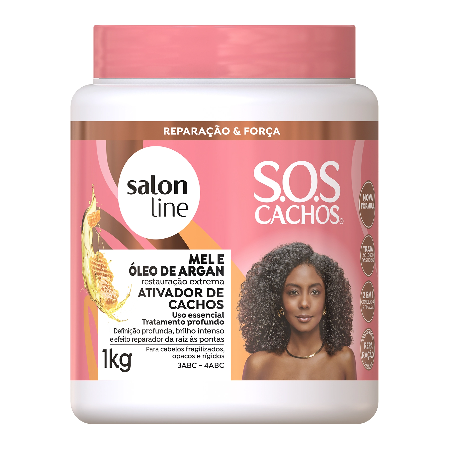 Salon Line Sos Cachos Ativador 1000g Mel E Oleo De Argan