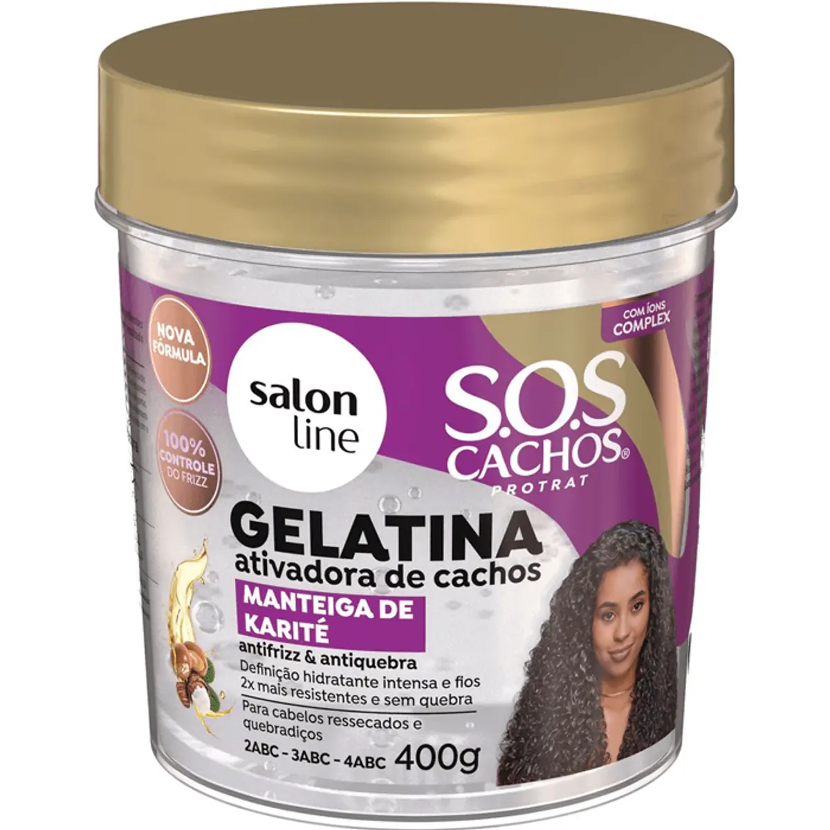 Salon Line Sos Cachos Gelatina 400g Manteiga De Karite
