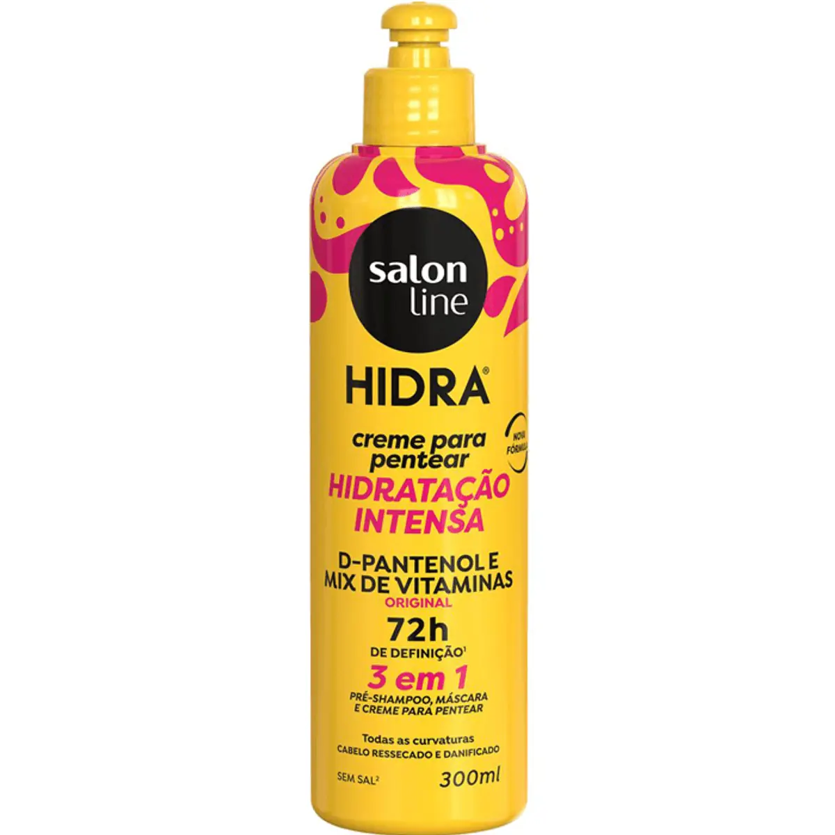Salon Line Sos Cachos Cr Pentear Hidra 300ml 3 Em 1 D Pantenol