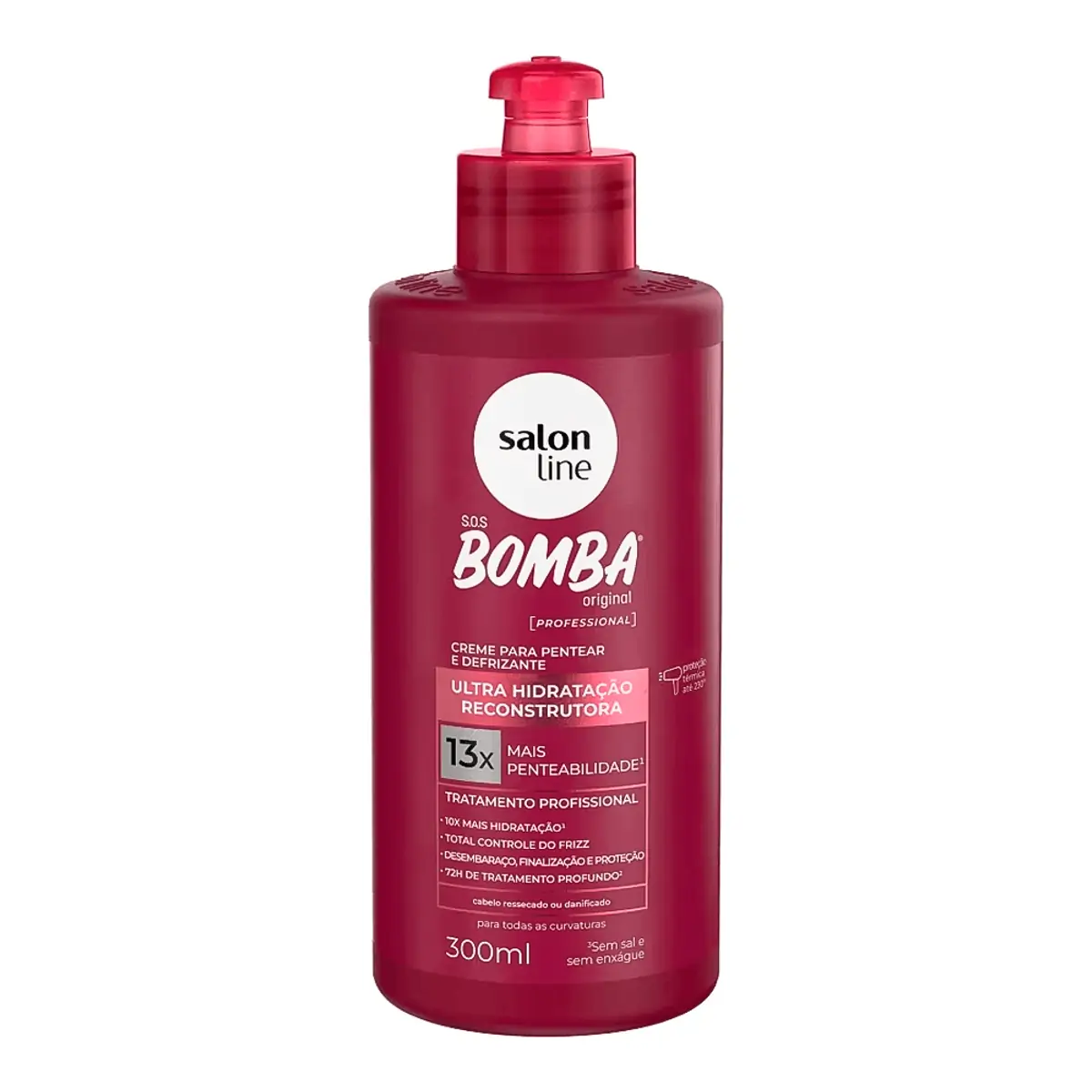 Salon Line Bomba Cr Pentear 300ml Hidr Reconst
