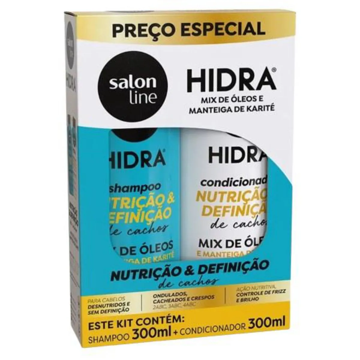 Kit Salon Line Bomba Mix De Oleos E Manteiga De Karite 300ml