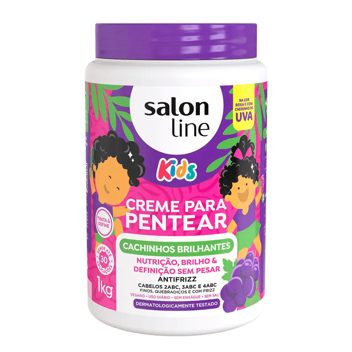 Salon Line Cr Pentear 1kg Kids Cachinhos Brilhantes