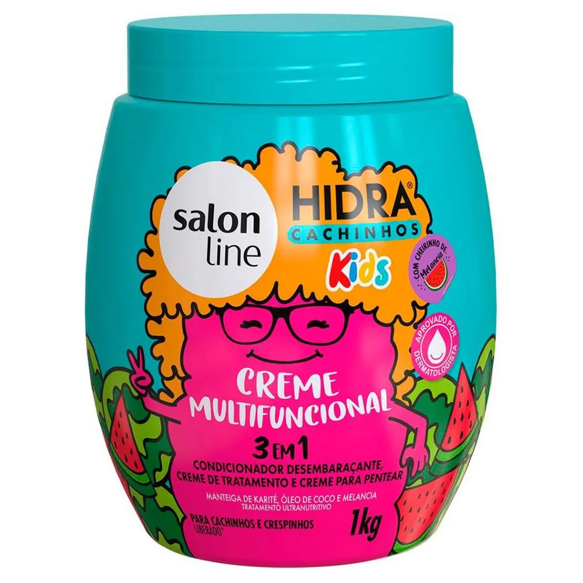 Mascara Tratamento Salon Line Kids Hidra Cachinhos 3 Em 1 1kg