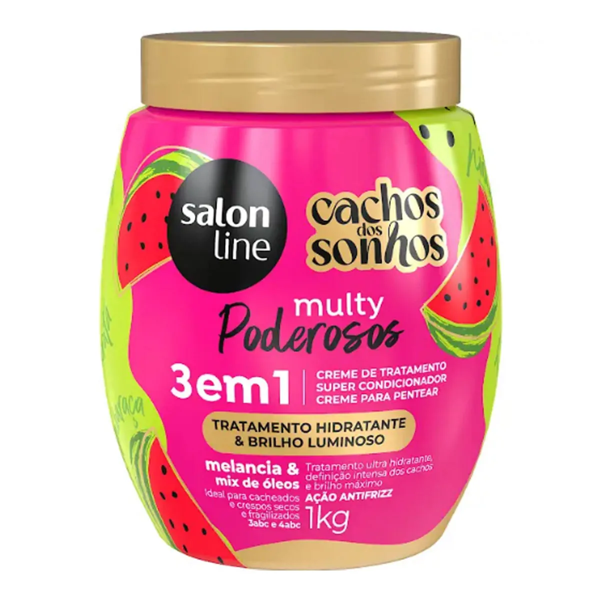 Mascara Tratamento Creme Salon Line Melancia 3 Em 1 Multy Poderoso 1kg