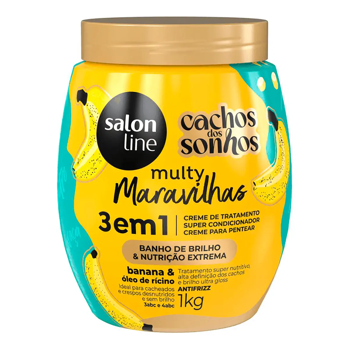 Mascara Tratamento Creme Salon Line Banana 3 Em 1 Multy Maravilhas 1kg